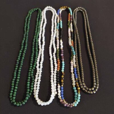 4 Strands Gemstone Beads