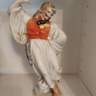 Herend Hungary Hand Painted Porcelain Figurine - Folk Dancer Dancing Man