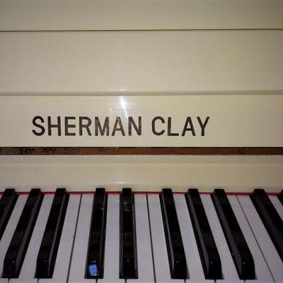 Sherwood Clay Upright Piano SRS-11 – Cream Lacquer