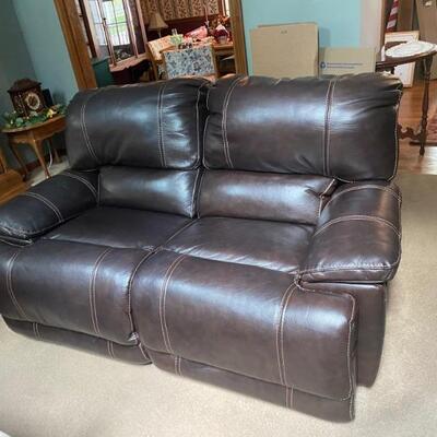 Leather love set recliners