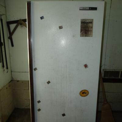 Imperial Commercial  Upright Freezer Works and is cold! Perfect for your mancave or workshop, deer lease