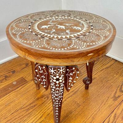 Wood Inlay table from India