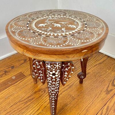 Wood Inlay table from India