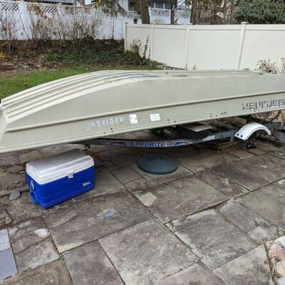 14ft crestliner aluminum boat with trailer