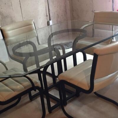 Glass dining set