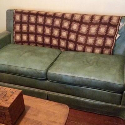 Sleeper sofa retro 1960â€™s has damaged back great man cave distressed comfortable lounge piece