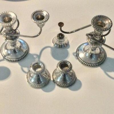 Sterling candlestick holders