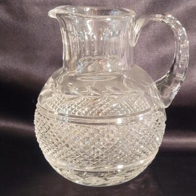 Brilliant Crytal Pitcher with Applied Handle
