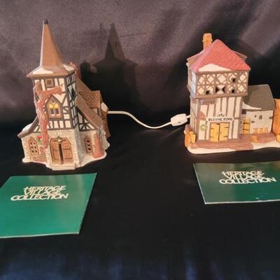 (2) Dept 56 Dickens Village Series Lited Buildings