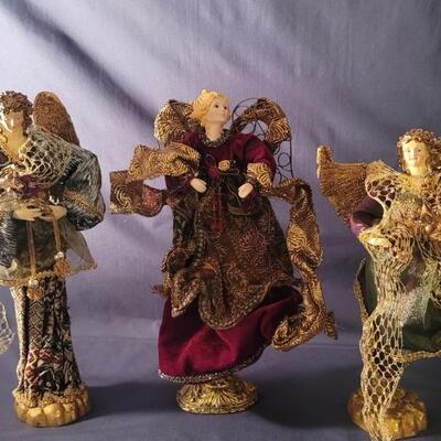 (3) Decorative Angel Figurines Stand up to 15in
