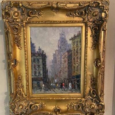 Original Oil Impressionist Cityscape, 1 of 2