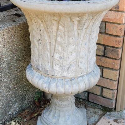 Large Outdoor 34in Urn Planter with Live Plant