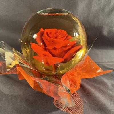 Real Red Rose Water Globe