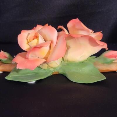 Nuovo Capodimonte Porcelain Roses, from Italy