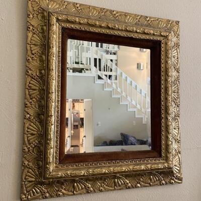 Gilt Gold & Wood Framed Beveled Mirror, 1 of 2