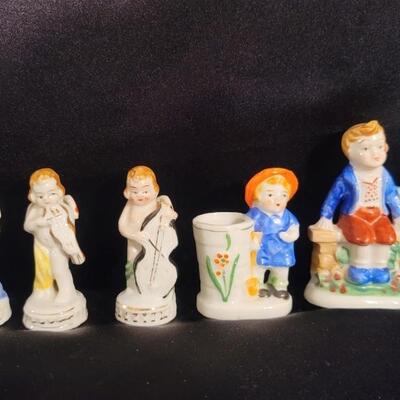 (5) Vintage Occupied Japan Porcelain Figurines