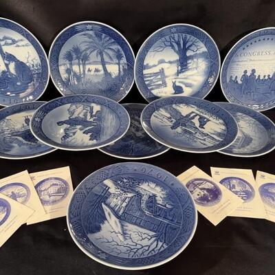 (10) Royal Copenhagen Christmas Plates, Dif Years