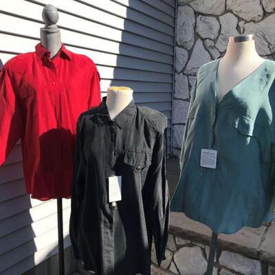 Sizes are Lg & Xlg - All are Silk 