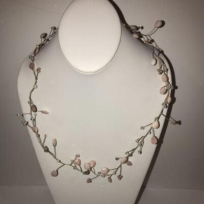 Crystals ~ Pearls & Mother of Pearl Head Wrap or Collar 