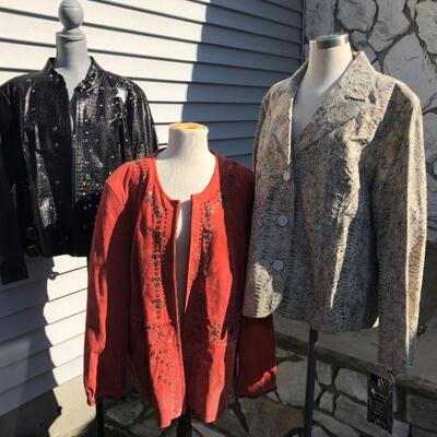 Vogue ! Suede & Leather
Most are plus sizes 2x- 4x and most are NEW with tags 