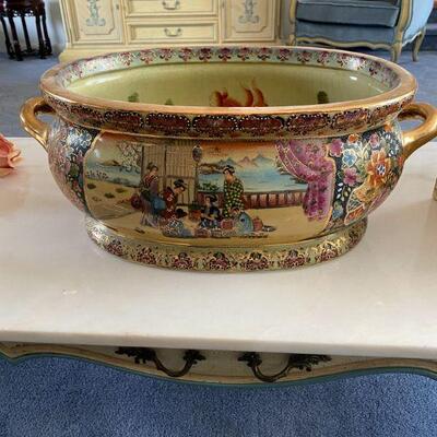 Extra Large Fabulous Oriental Scenes  Double Handled Vessel  