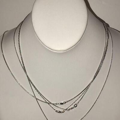 Each and all are 14k white gold 