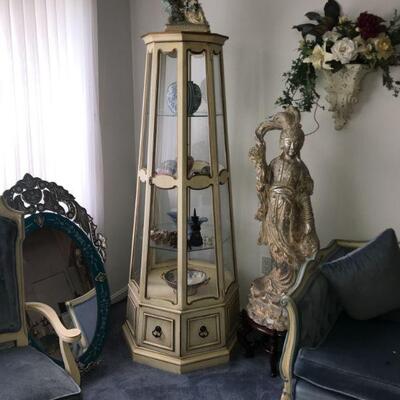 Hexagonal Curio from Ethan Allen