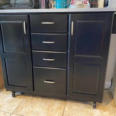 Portable Island with metal top