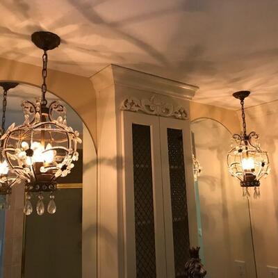 Pair of Gorgeous Swag Lights 