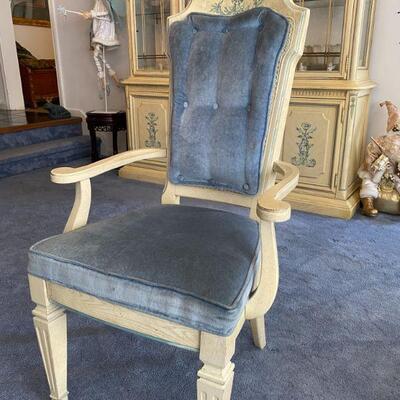 Ethan Allen Tufted Back Dining Arm Chair 