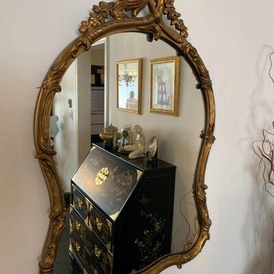 Ornate Beveled Mirror 