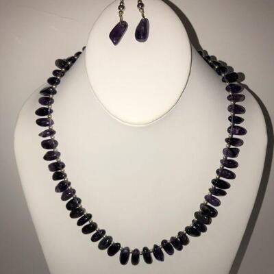  Amethyst & sterling set
