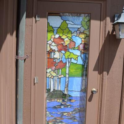 Stained Glass Door Panel - removable 