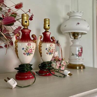 Vintage Hand Painted Lamps 