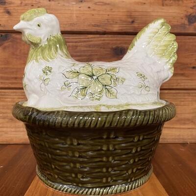 Vintage French Porcelain Chicken Soup Tureen