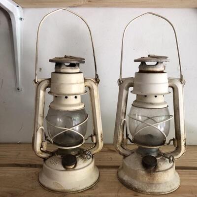 Vintage Oil Lanterns made in the Czech Republic.