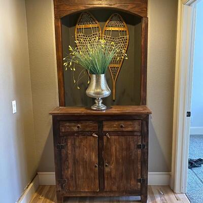 reclaimed wood cabinet