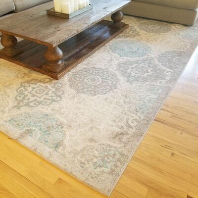 Large gray area rug