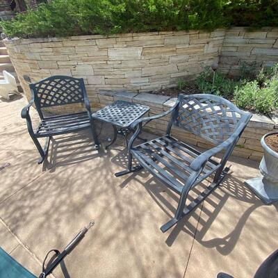 Free piece outdoor furniture set with rocking chairs