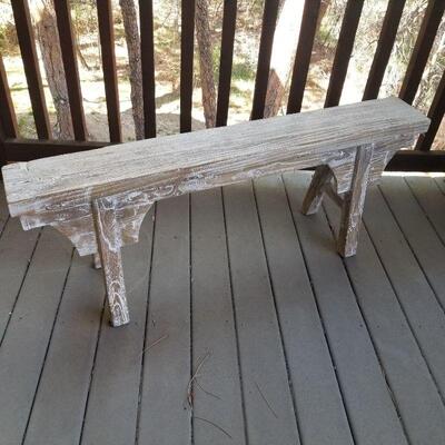 Whitewashed Driftwood decorative bench