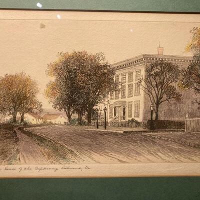 Engraving "The White House of The Confederacy"