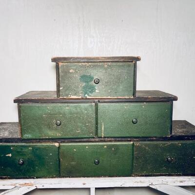 Green Tiered Store/Apothecary Display
