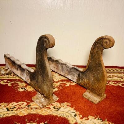 Iron Waterhorse Andirons