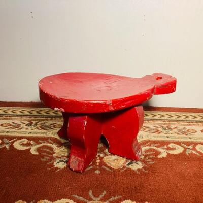 Red Turtle Footstool