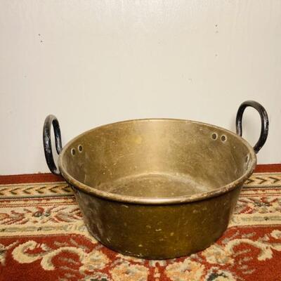 Brass Tub w/ Iron Handles