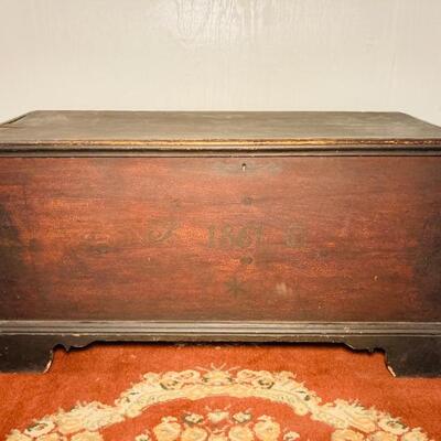 1861 Black and Red Wash Trunk