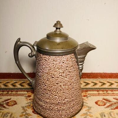 Pewter and Granite Coffee Pot