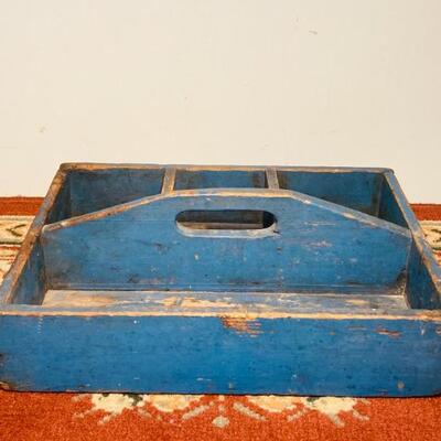 Blue Painted Tote