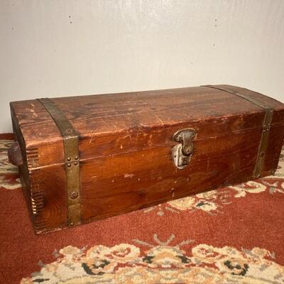 Wood w/ Brass Bands Box