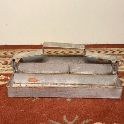 Galvanized Divided Tote